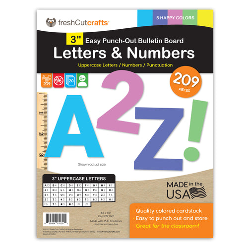 Purple 3 in. Capital Alphabet Letters, Numbers, Punctuation – FreshCut  Crafts